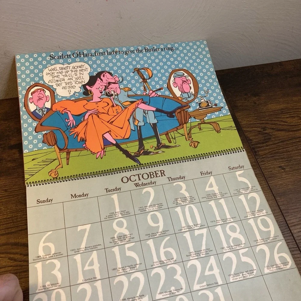 Vintage‎ Hallmark Calendar 1974 First Ladies Historical OKT/Colson Louis Marak